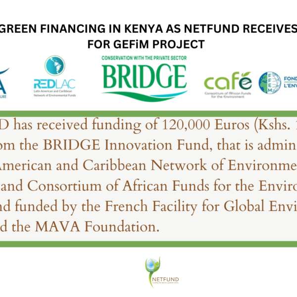 BOOST TO GREEN FINANCING IN KENYA AS NETFUND RECEIVES FUNDING FOR GEFiM PROJECT